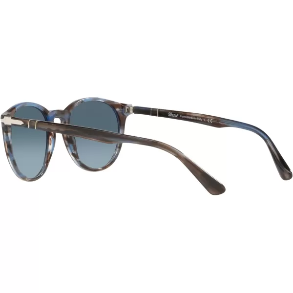 Persol PO3152S Round SunglassesStriped BlueAzure Gradient Blue