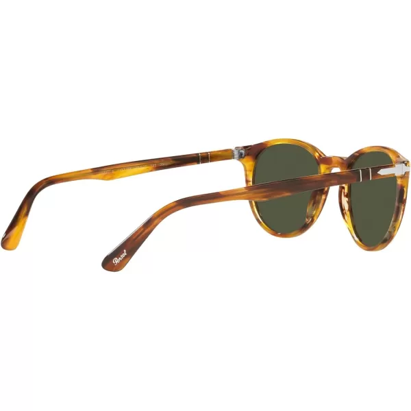 Persol PO3152S Round SunglassesStriped BrownGreen