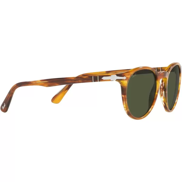 Persol PO3152S Round SunglassesStriped BrownGreen