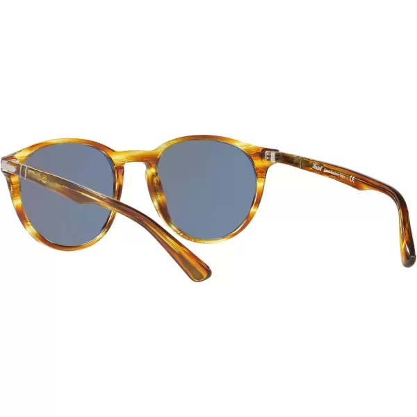 Persol PO3152S Round SunglassesStriped BrownYellowBlue