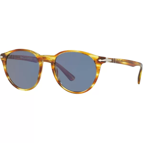 Persol PO3152S Round SunglassesStriped BrownYellowBlue