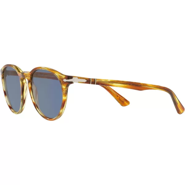 Persol PO3152S Round SunglassesStriped BrownYellowBlue