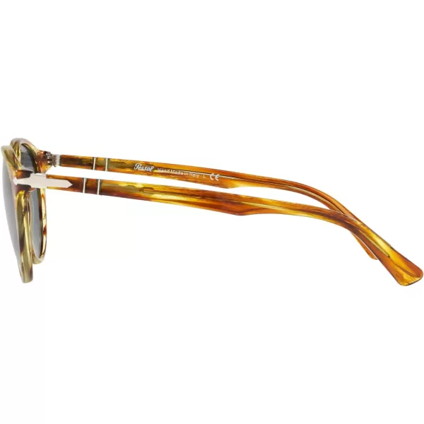 Persol PO3152S Round SunglassesStriped BrownYellowBlue