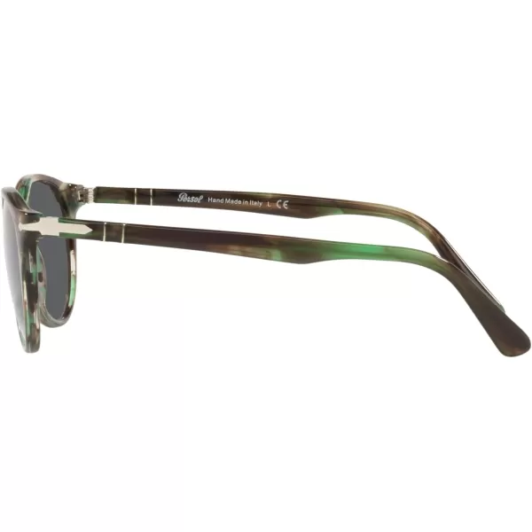 Persol PO3152S Round SunglassesStriped GreenDark Grey