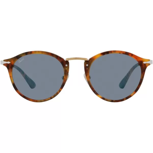 Persol PO3166S Round SunglassesCaffeLight Blue