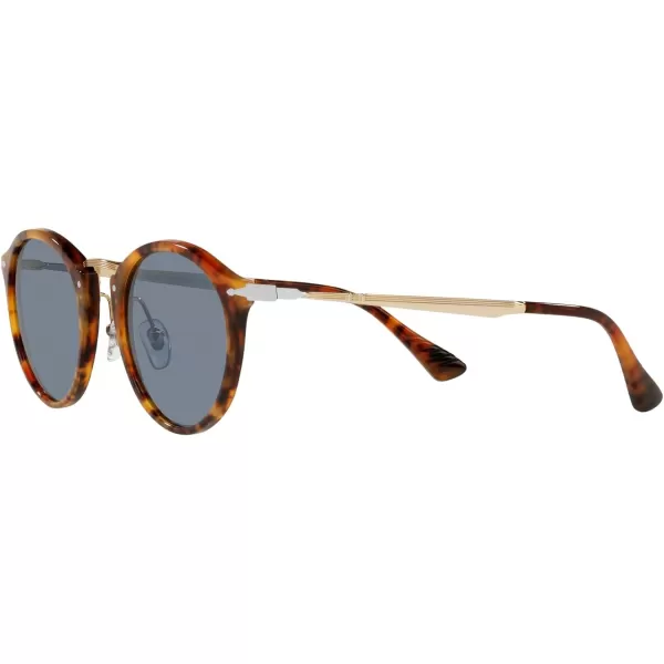 Persol PO3166S Round SunglassesCaffeLight Blue