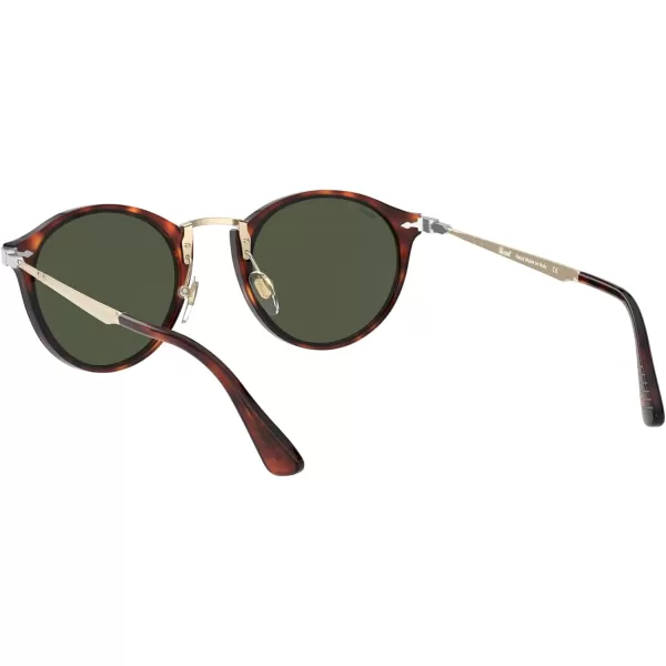 Persol PO3166S Round SunglassesGoldHavanaGreen