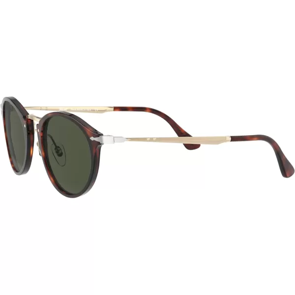 Persol PO3166S Round SunglassesGoldHavanaGreen