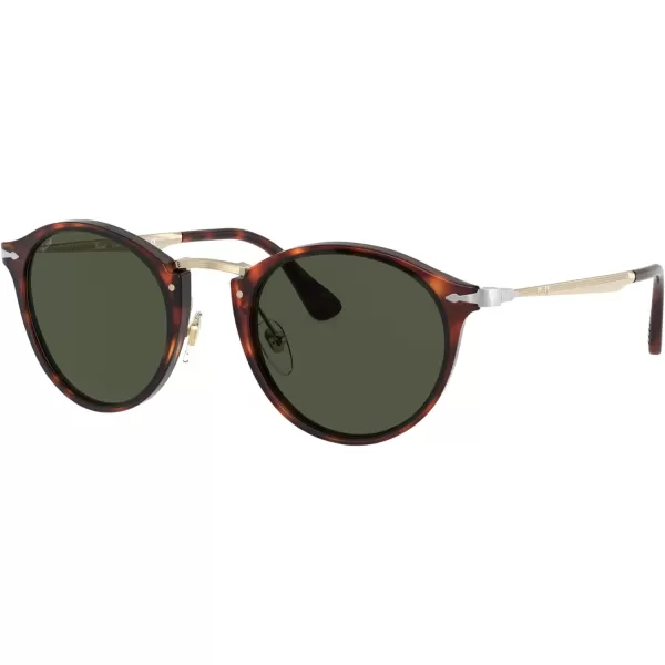 Persol PO3166S Round SunglassesGoldHavanaGreen