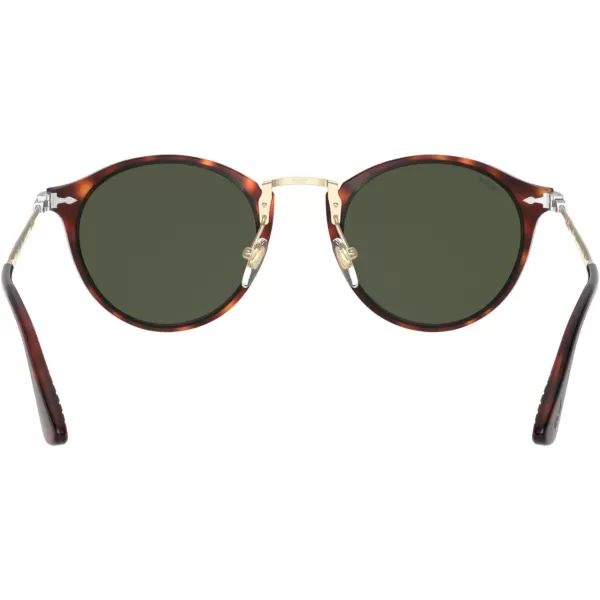 Persol PO3166S Round SunglassesGoldHavanaGreen