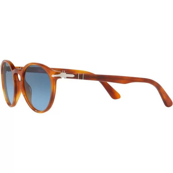 Persol PO3171S Round SunglassesTerra Di SienaAzure Gradient Blue