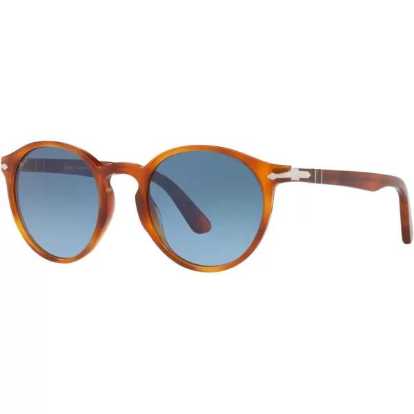 Persol PO3171S Round SunglassesTerra Di SienaAzure Gradient Blue