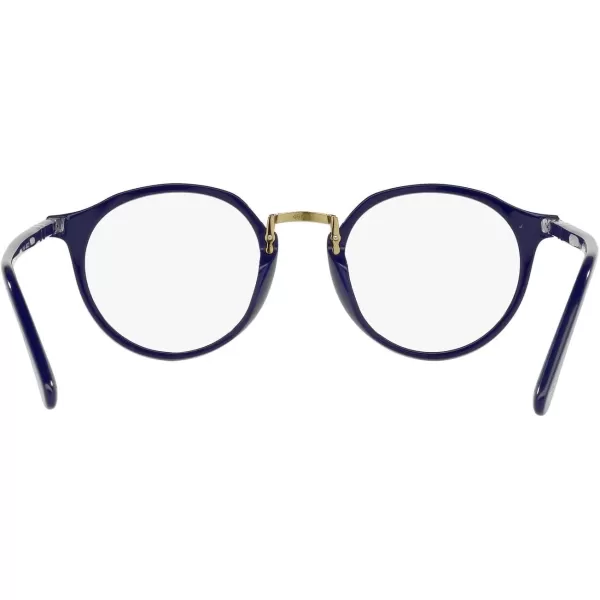 Persol PO3185V Round Prescription Eyewear FramesBlueDemo Lens