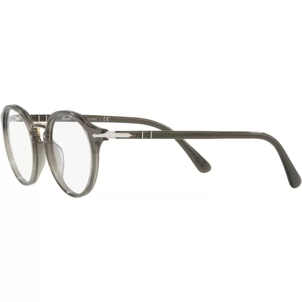 Persol PO3185V Round Prescription Eyewear FramesTaupe GreyDemo Lens