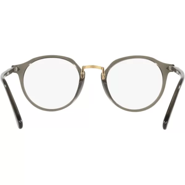 Persol PO3185V Round Prescription Eyewear FramesTaupe GreyDemo Lens