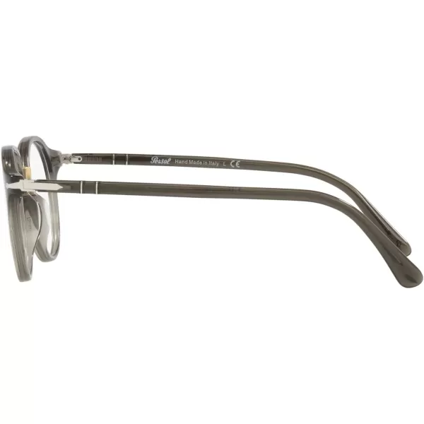 Persol PO3185V Round Prescription Eyewear FramesTaupe GreyDemo Lens