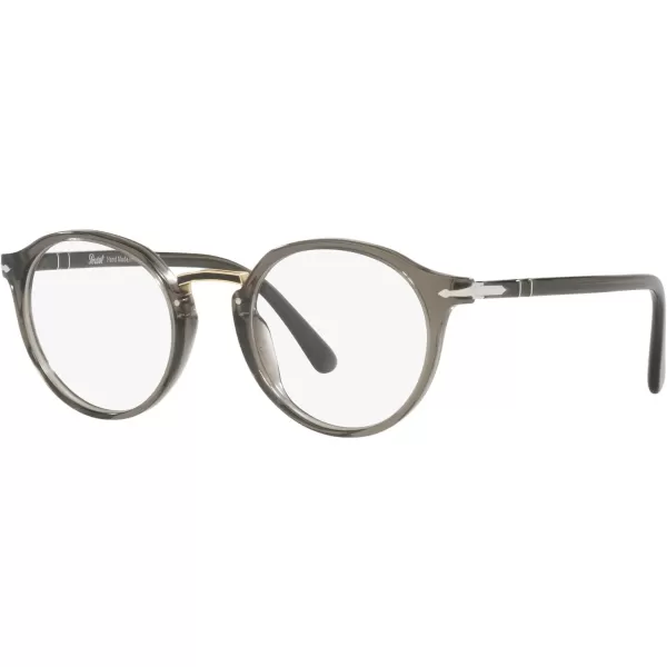 Persol PO3185V Round Prescription Eyewear FramesTaupe GreyDemo Lens