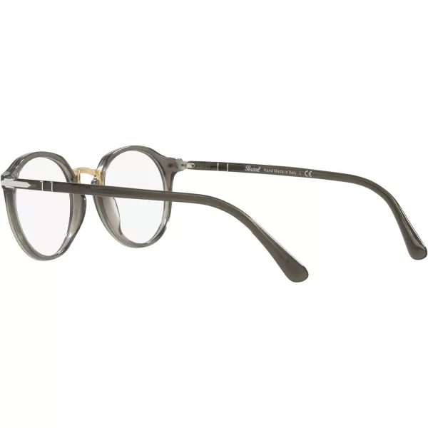 Persol PO3185V Round Prescription Eyewear FramesTaupe GreyDemo Lens