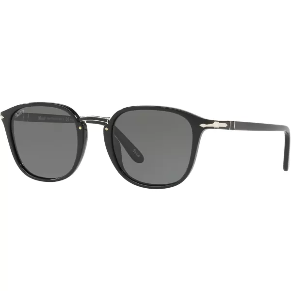 Persol PO3186S Round SunglassesBlackGreen Polarized