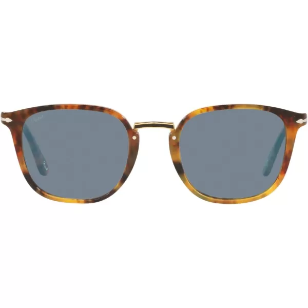 Persol PO3186S Round SunglassesCaffeLight Blue