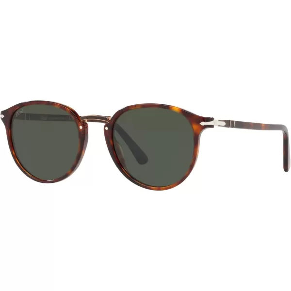 Persol PO3210S Round SunglassesHavanaGreen