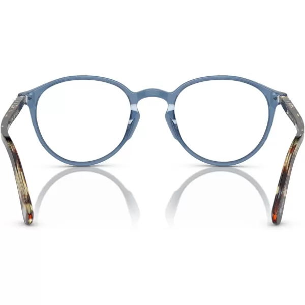 Persol PO3218V Round Prescription Eyewear Frames Transparent NavyDemo Lens 51 mmPersol PO3218V Round Prescription Eyewear Frames Transparent NavyDemo Lens 51 mm