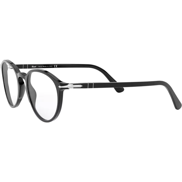 Persol PO3218V Round Prescription Eyewear FramesBlackDemo Lens