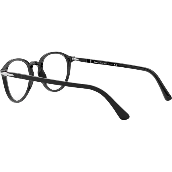 Persol PO3218V Round Prescription Eyewear FramesBlackDemo Lens