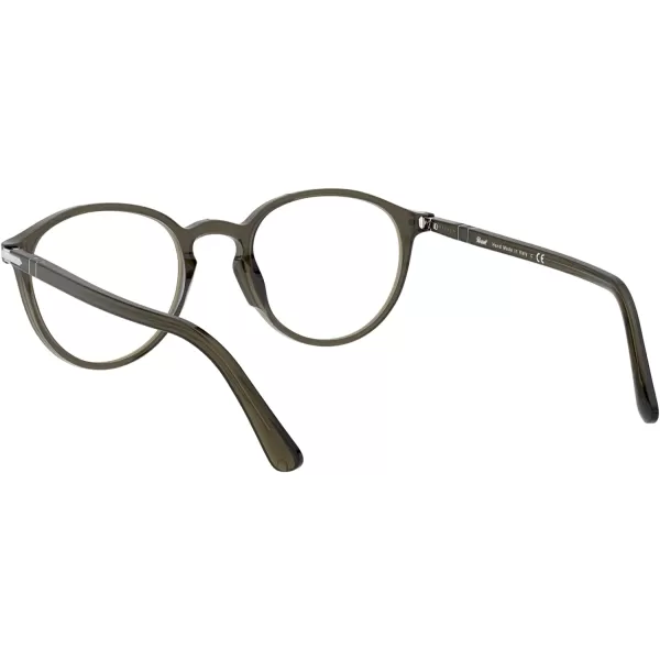 Persol PO3218V Round Prescription Eyewear FramesOpal SmokeDemo Lens