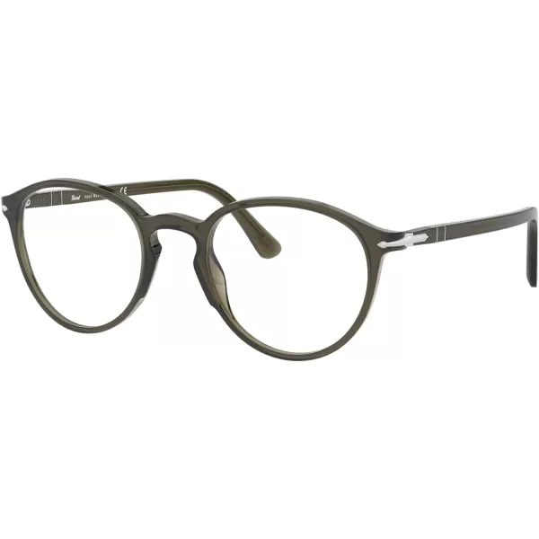 Persol PO3218V Round Prescription Eyewear FramesOpal SmokeDemo Lens