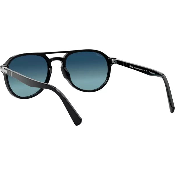 Persol PO3235S Aviator SunglassesBlackBlue Gradient Polarized