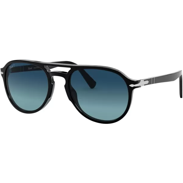 Persol PO3235S Aviator SunglassesBlackBlue Gradient Polarized