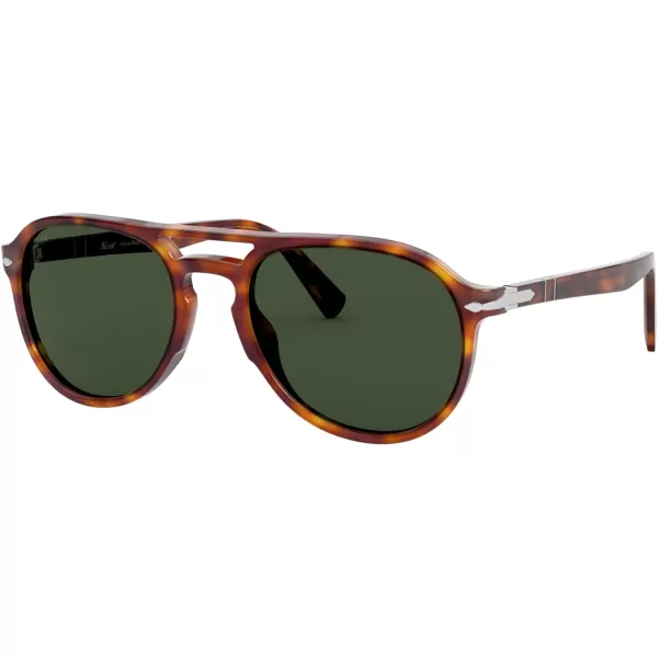 Persol PO3235S Aviator SunglassesRed HavanaGreen