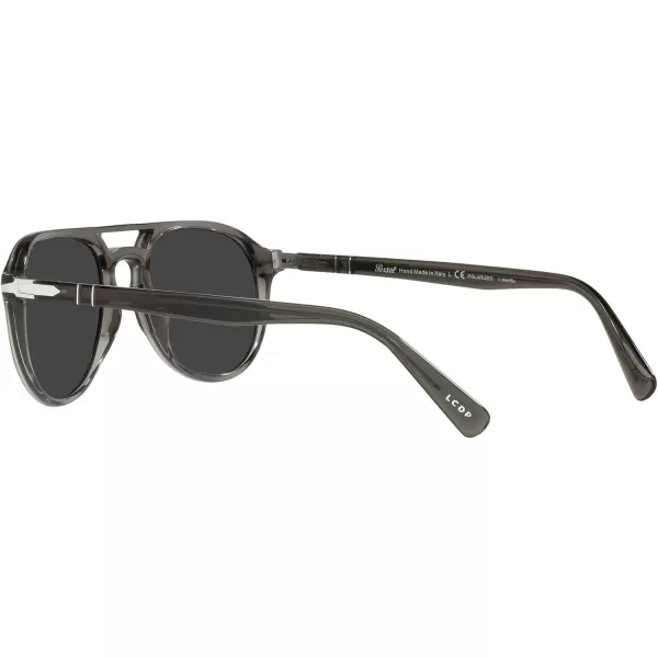 Persol PO3235S Aviator SunglassesSmoke OpalDark Grey Polarized