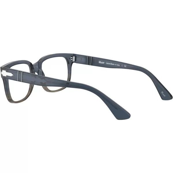 Persol PO3252V Square Prescription Eyewear FramesGradient Grey StripedDemo Lens