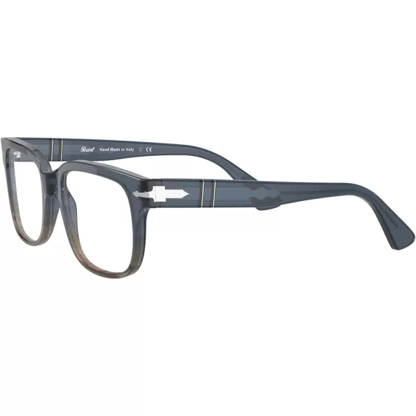 Persol PO3252V Square Prescription Eyewear FramesGradient Grey StripedDemo Lens