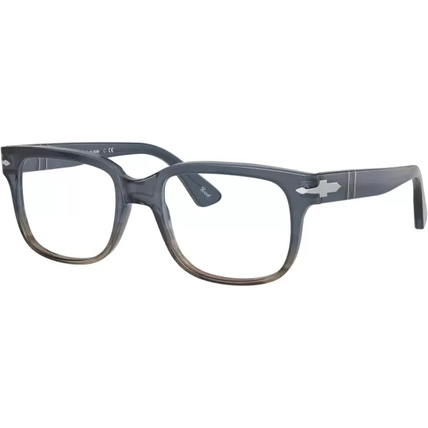 Persol PO3252V Square Prescription Eyewear FramesGradient Grey StripedDemo Lens