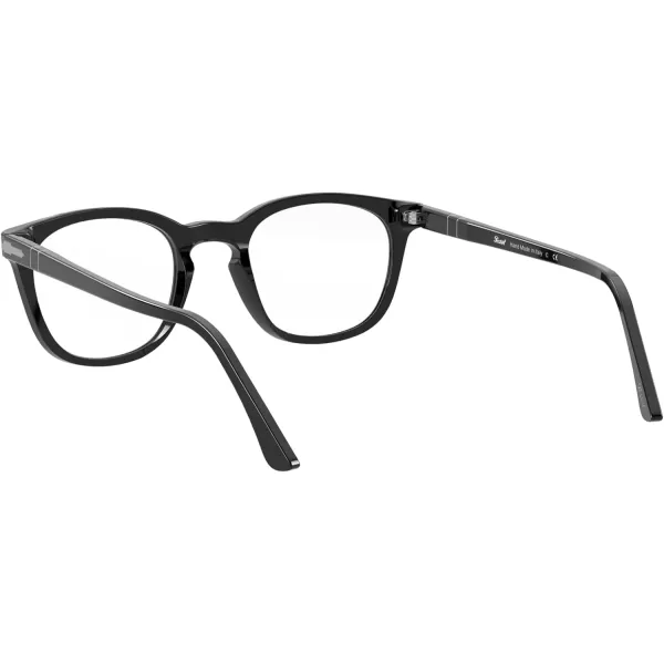 Persol PO3258V Round Prescription Eyewear FramesBlackDemo Lens