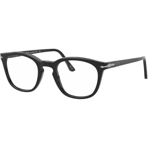 Persol PO3258V Round Prescription Eyewear FramesBlackDemo Lens