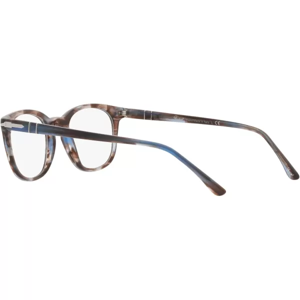 Persol PO3258V Round Prescription Eyewear FramesStriped BlueDemo Lens