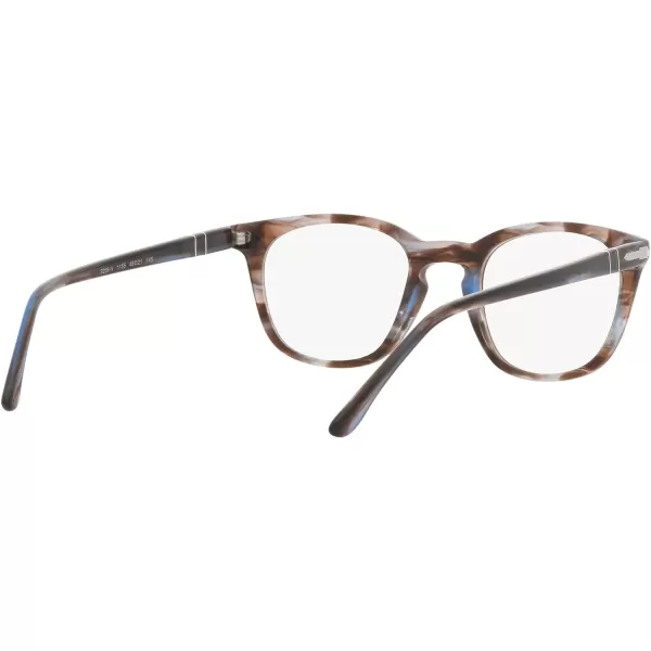 Persol PO3258V Round Prescription Eyewear FramesStriped BlueDemo Lens