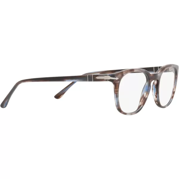 Persol PO3258V Round Prescription Eyewear FramesStriped BlueDemo Lens