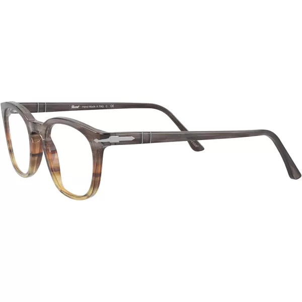 Persol PO3258V Round Prescription Eyewear FramesStriped Grey GradientDemo Lens