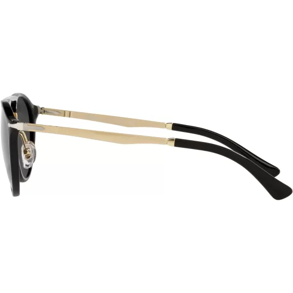 Persol PO3264S Round SunglassesBlackGoldBlack Polarized