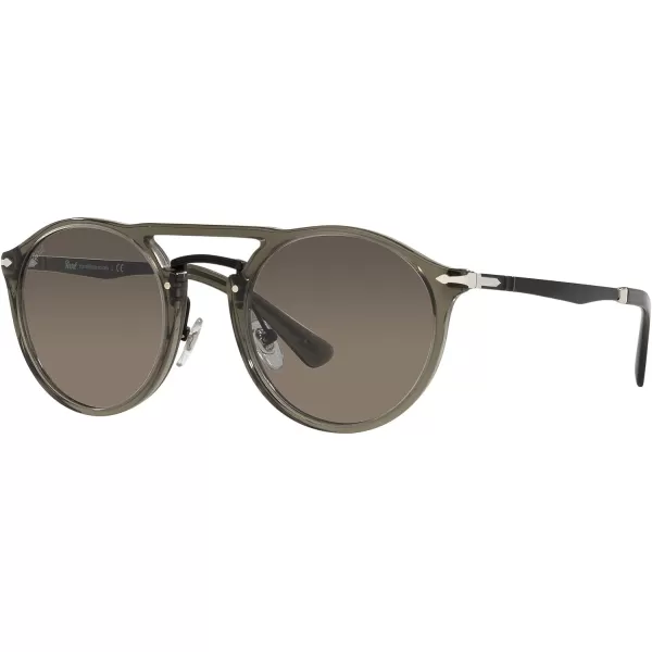 Persol PO3264S Round SunglassesOpal SmokeAntique Grey