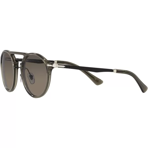 Persol PO3264S Round SunglassesOpal SmokeAntique Grey