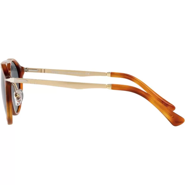 Persol PO3264S Round SunglassesTerra Di SienaLight Blue