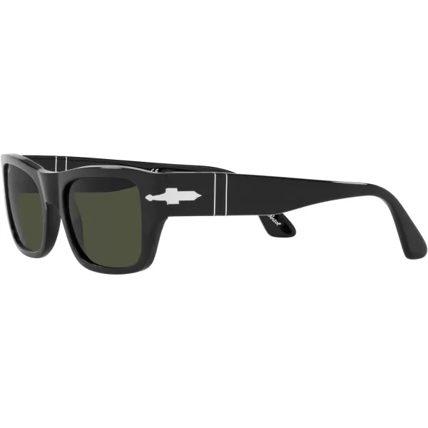 Persol PO3268S Rectangular SunglassesBlackGreen