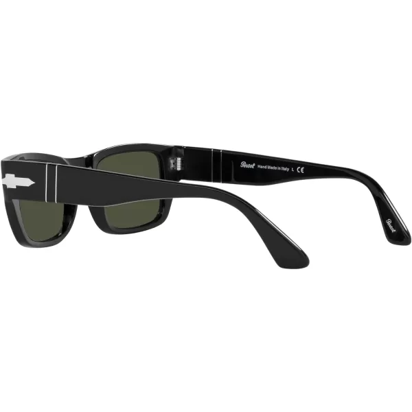 Persol PO3268S Rectangular SunglassesBlackGreen