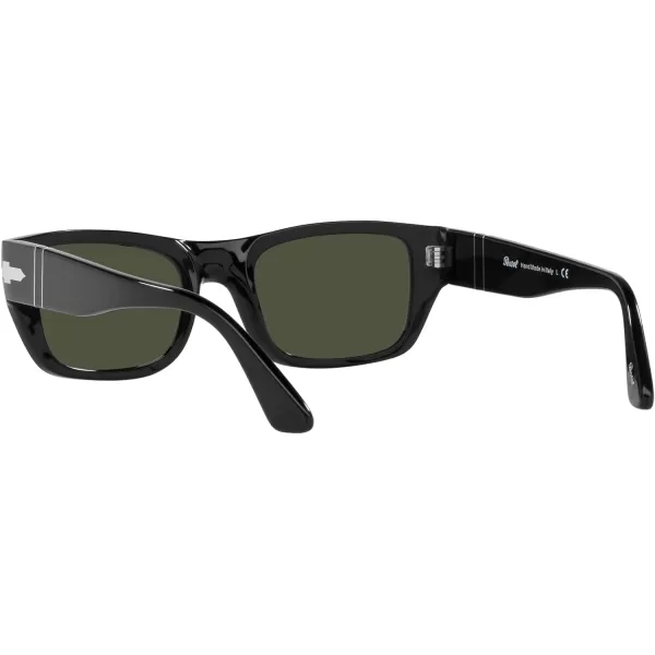 Persol PO3268S Rectangular SunglassesBlackGreen